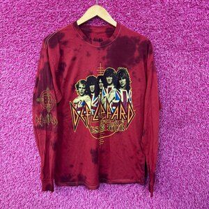 Def Leppard Pyromania 83 US Tour Band Long Sleeve Tie Dye M